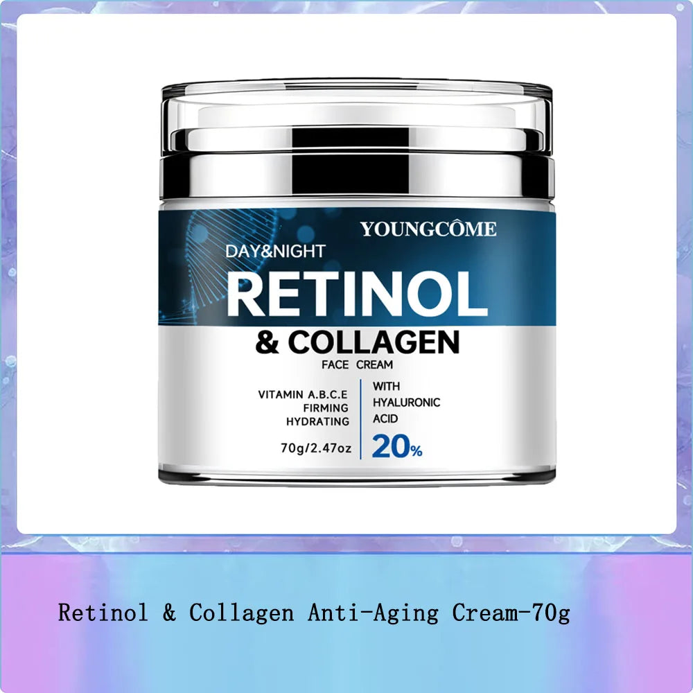Retinol & Collagen Anti-Aging Face Cream – 72H Hydration | 70g