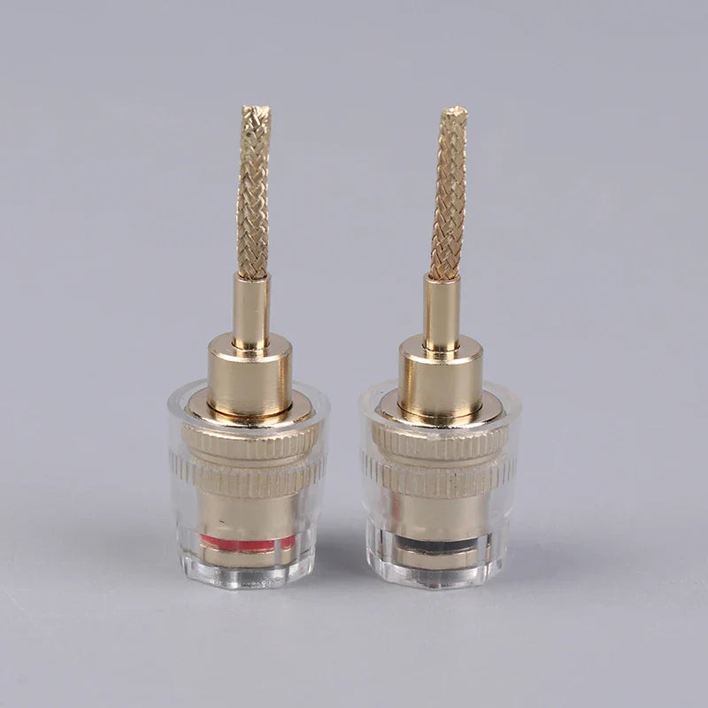 4mm Banana to 2mm Pin HIFI Adapter – Gold-Plated (2/4 Pack)