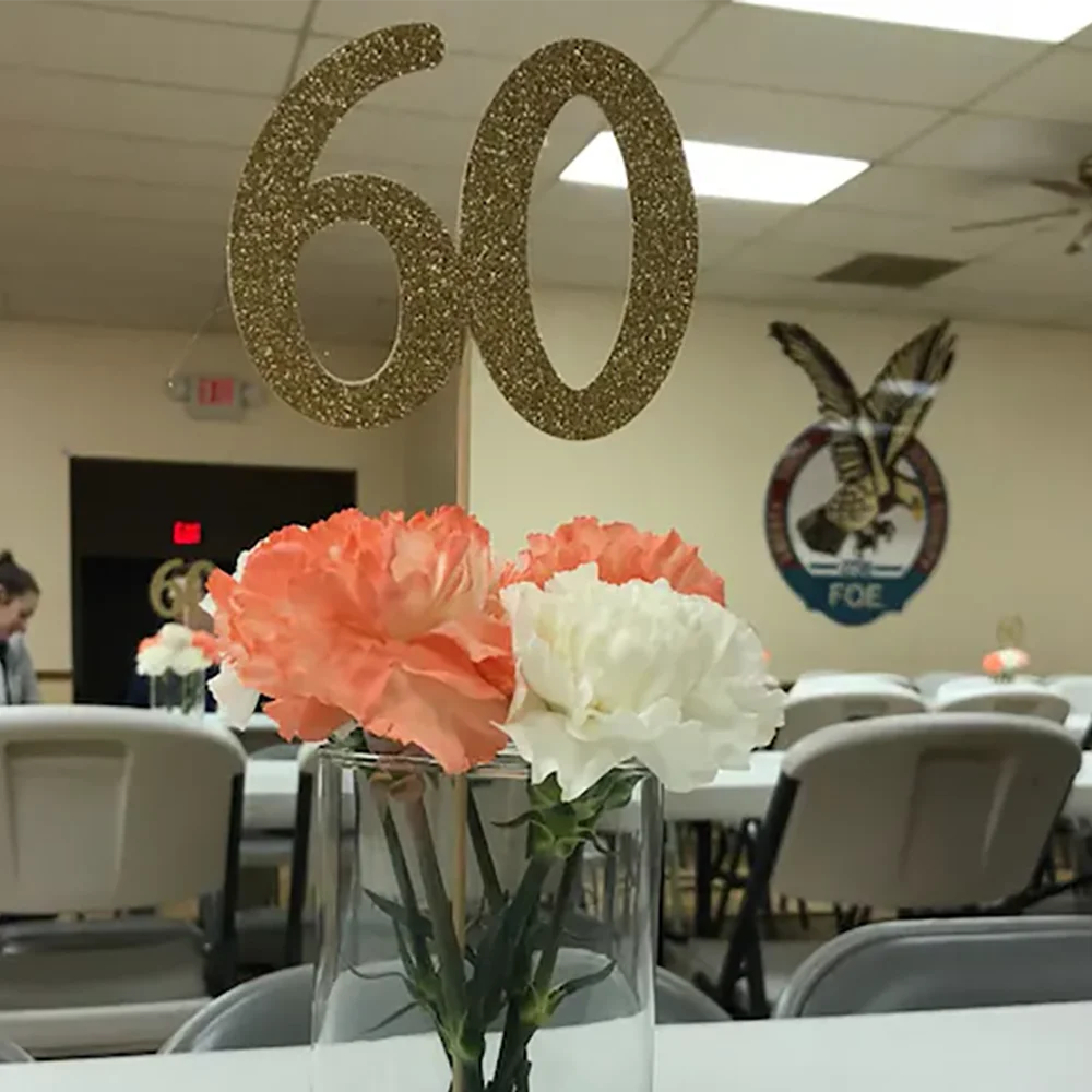 Glitter 60th Birthday Centerpiece Sticks | 5-Piece Table Decor Party Centerpiece Sticks Peaceful Pleasures Health and Wellness