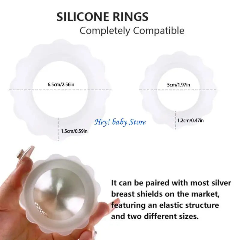 Silicone Nipple Rings for Silver Nursing Cups | S & L Sizes