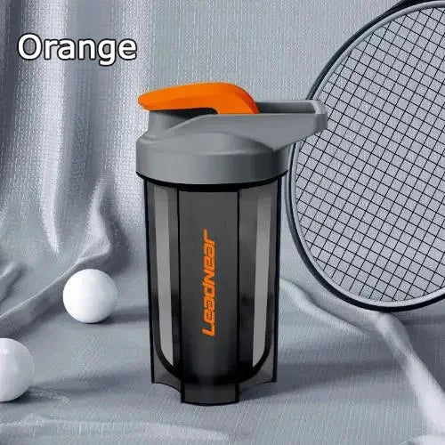 500Ml Portable Milk Shake Protein Powder Mixing Cup Fitness Drinking Bottle For Gym Shake Bottles LeakProof Sport Water Bottle Peaceful Pleasures Health and Wellness Orange 500ml