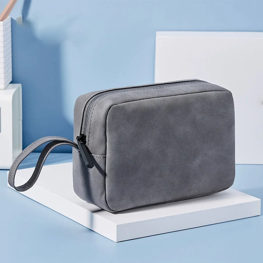 Waterproof Travel Tech Organizer – Large Cable & Gadget Bag Travel Cable Organizer Peaceful Pleasures Health and Wellness DARK GRAY