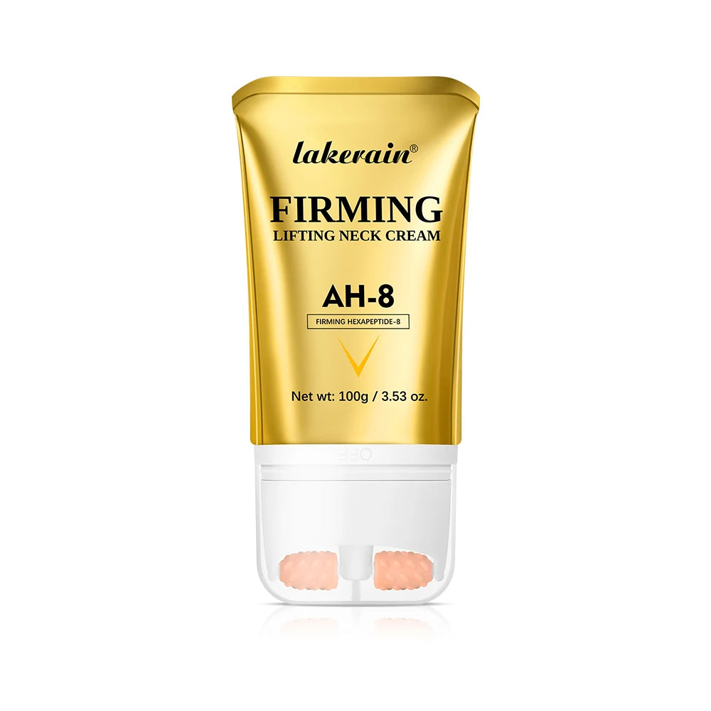 AH-8 Firming Lifting Neck Cream Deep Moisturizing Firms Neck Loose Skin Roller Design Smooth Fine Lines Wrinkles Neck Cream Peaceful Pleasures Health and Wellness 1PCS