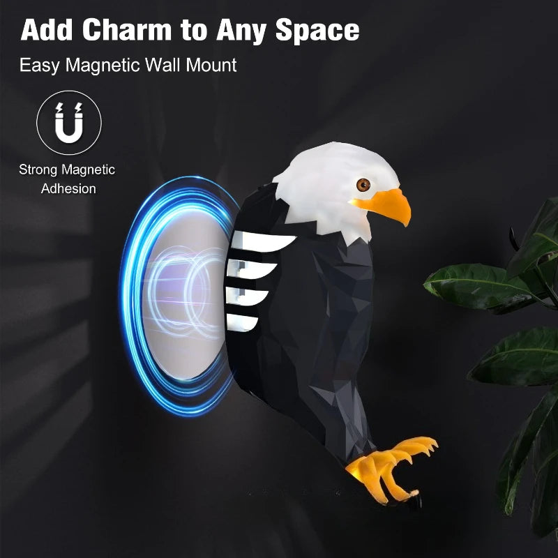3D Black Eagle Wall Lamp – Dimmable LED Ambient Mood Light Decorative Wall Lamp Peaceful Pleasures Health and Wellness