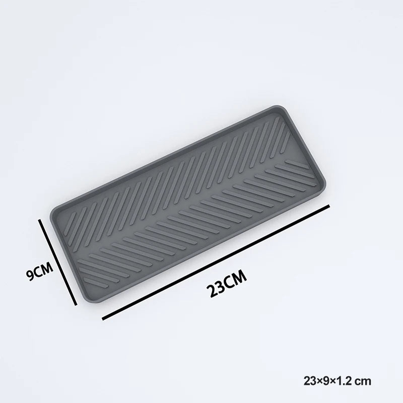 Silicone Dish Drying Mat Multifunctional Heat Resistant Tableware Dishwaser Mat Sink Mat for Kitchen kitchen accessories coaster Peaceful Pleasures Health and Wellness B Gray Silicone material