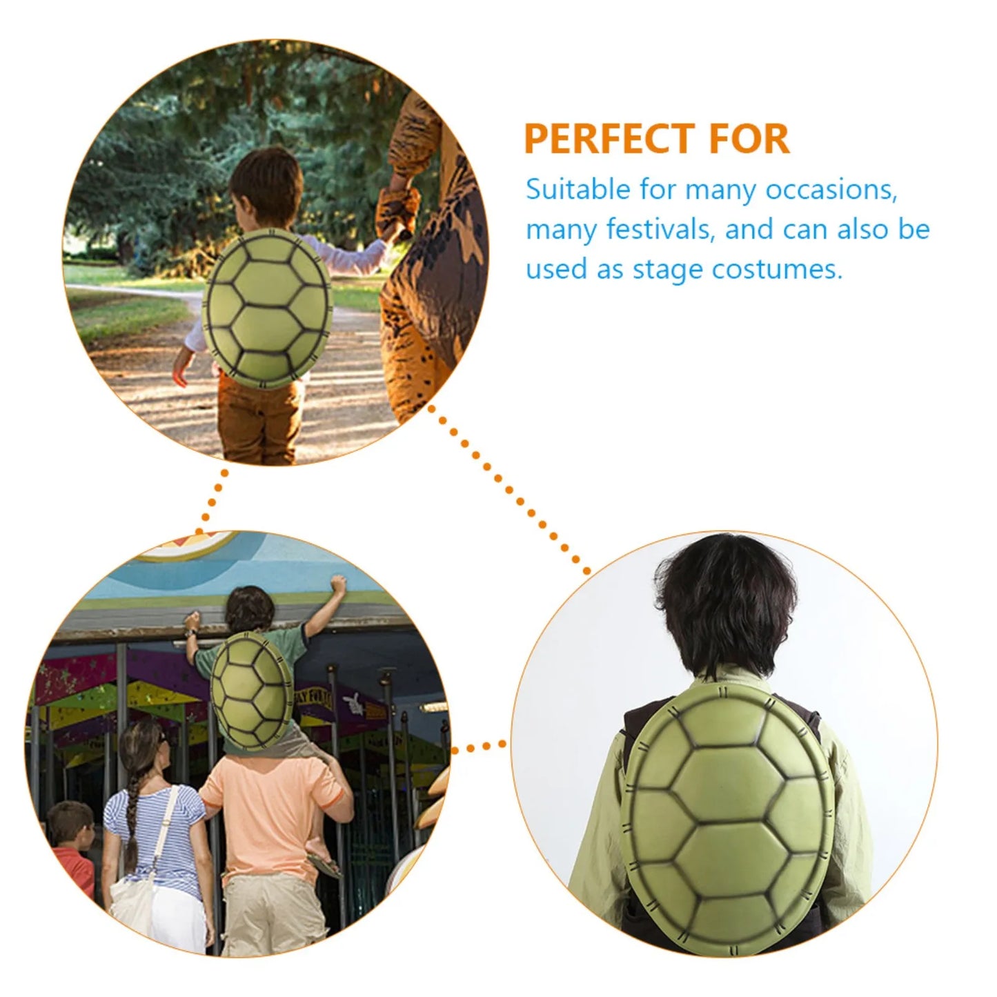 Halloween Turtle Shells Cosplay Simulation Tortoise Shells Photo Props for Role Play Party Performance Costumes Ninja Peaceful Pleasures Health and Wellness