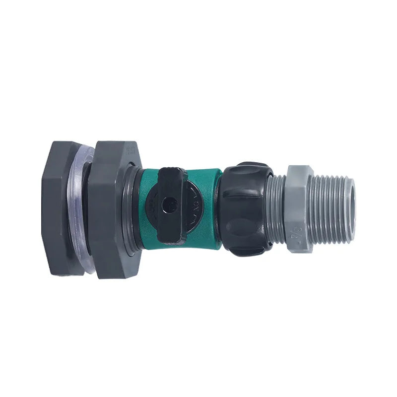 Garden Hose Inline Shut-Off Valve Quick Connector Fitting