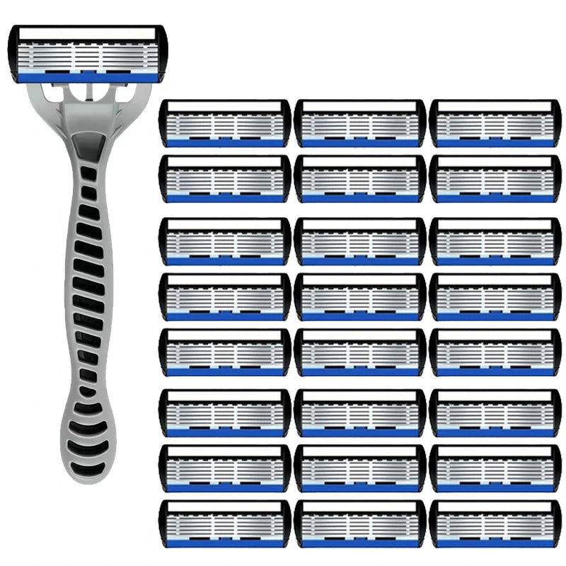 6-Blade Classic Safety Razor – Men's & Women's Manual Shaver