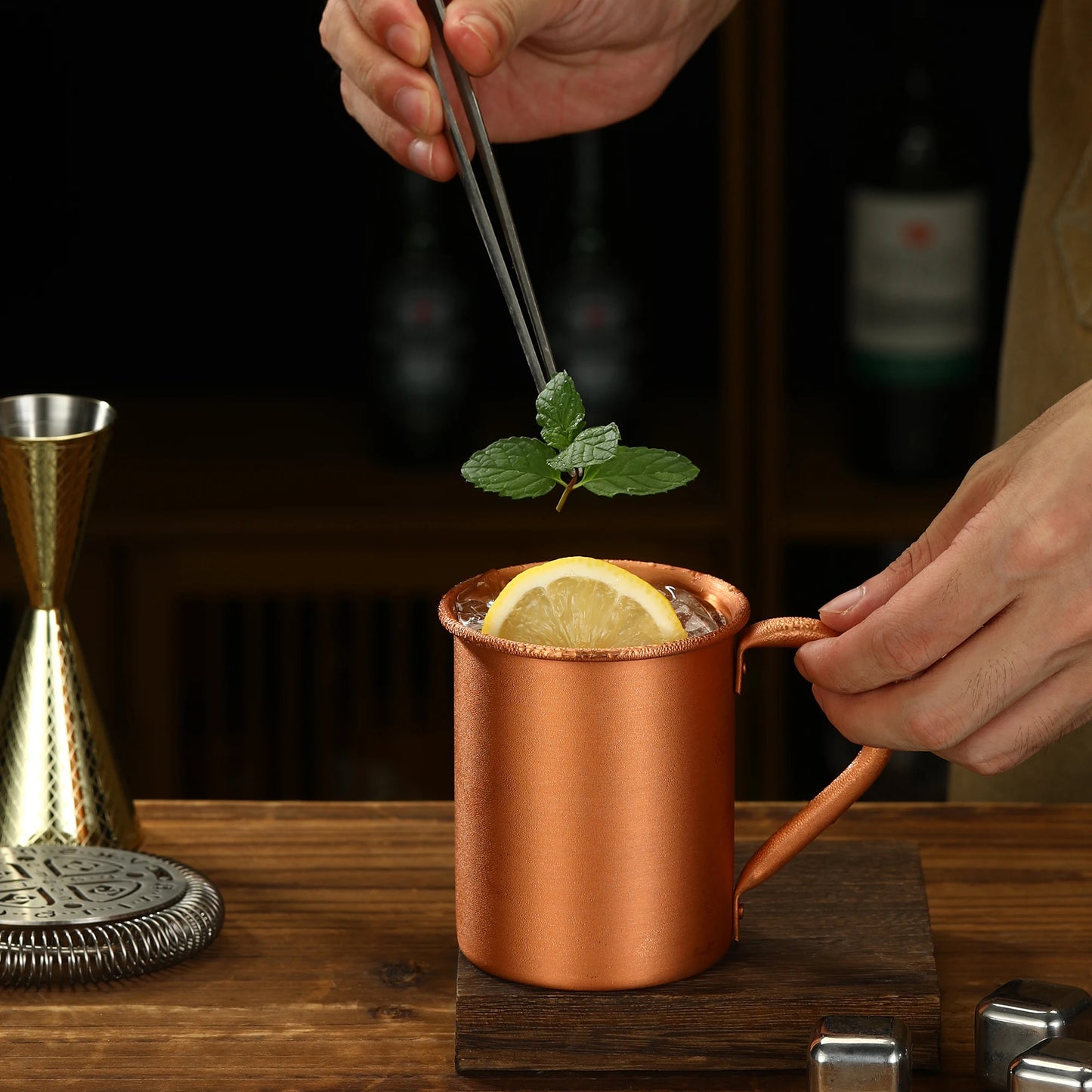 400ml 16.0oz 100% Copper Moscow Mule Mug Durable Coppery Beer Mugs Coffee Mug Milk Cup Pure Copper Cup Drinkware Peaceful Pleasures Health and Wellness