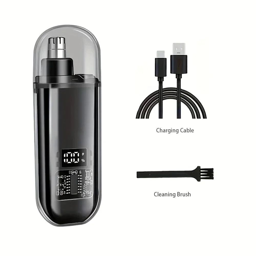 USB Rechargeable Nose & Ear Hair Trimmer – Mini Grooming Kit