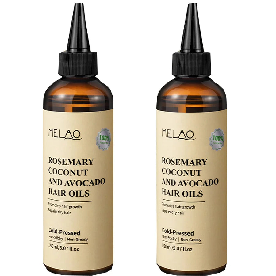 150ml Rosemary Coconut And Avocado Hair Scalp Treatment Hair Growth Oil Nourishing Hair Serum for Shine Strength All Hair Types Peaceful Pleasures Health and Wellness 150mlx2 pieces Other