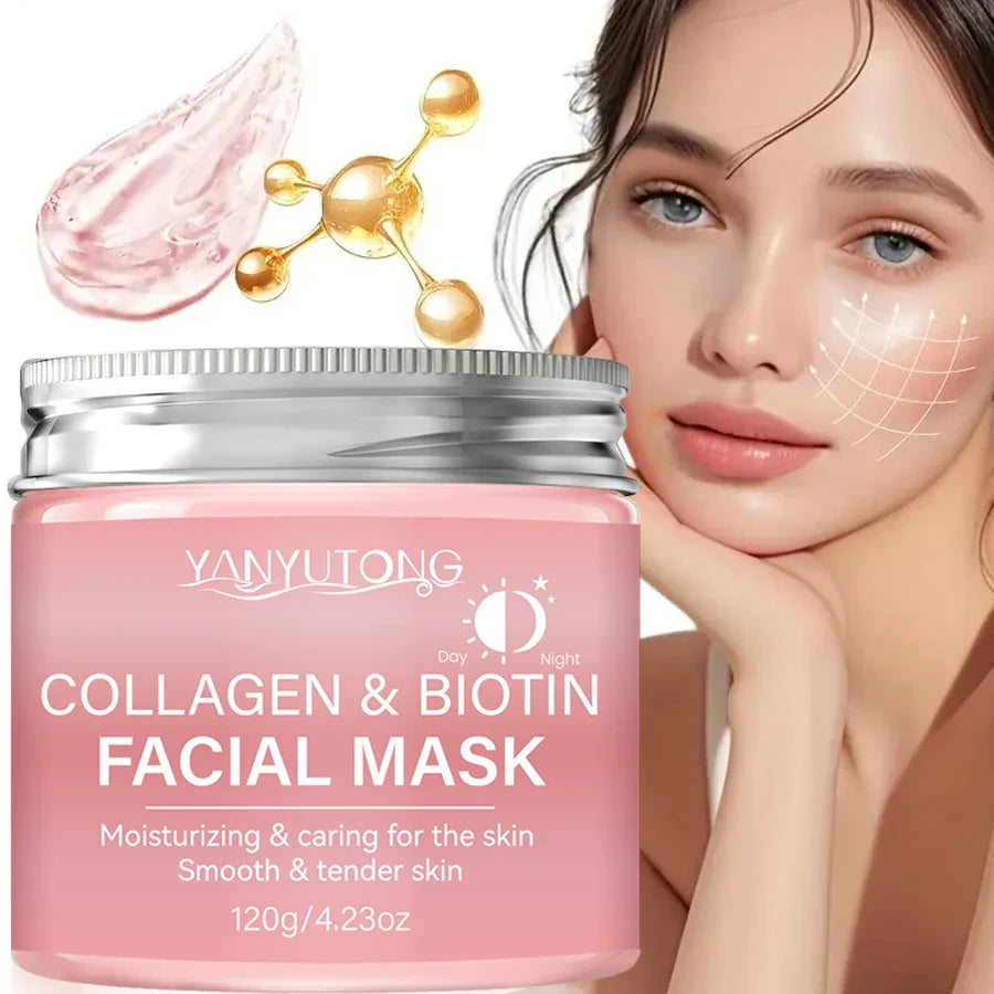 Collagen & Biotin Peel Mask – Deep Hydration Day & Night