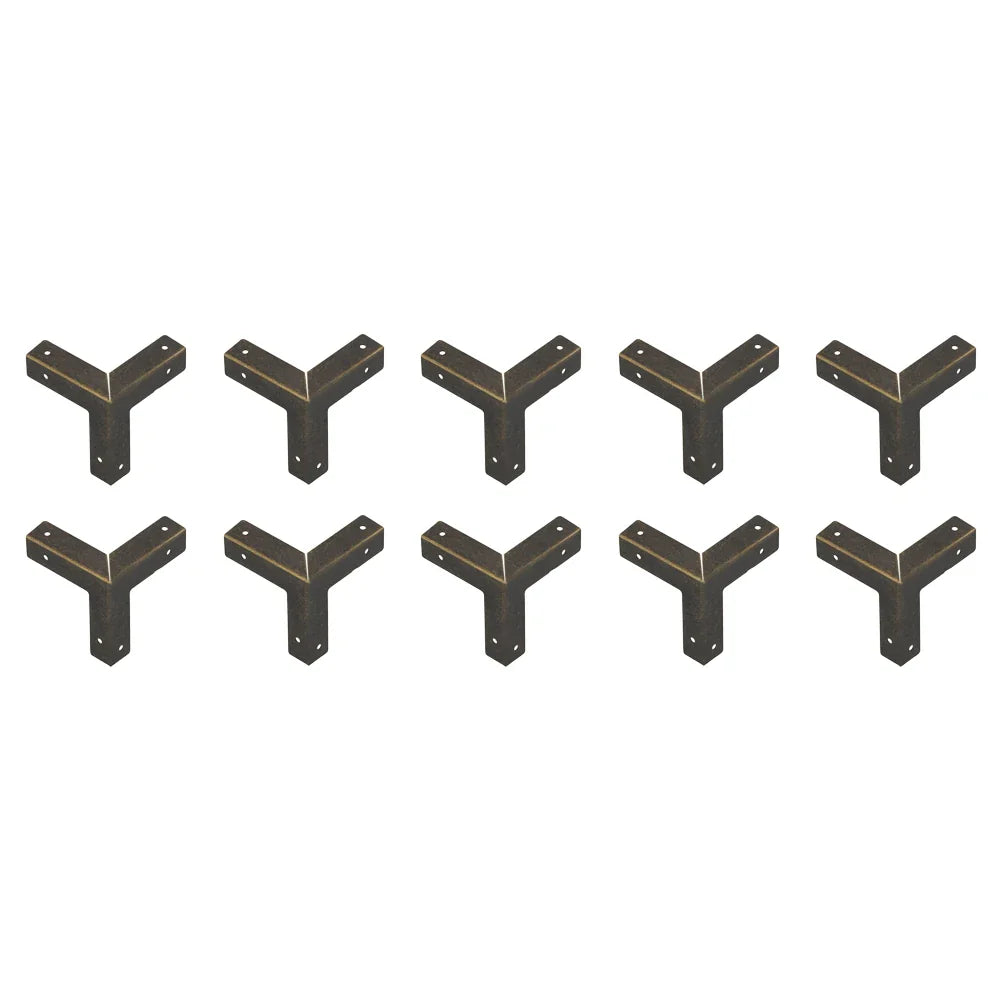 10PCS Antique Iron Corner Protectors for Wooden Boxes & Furniture