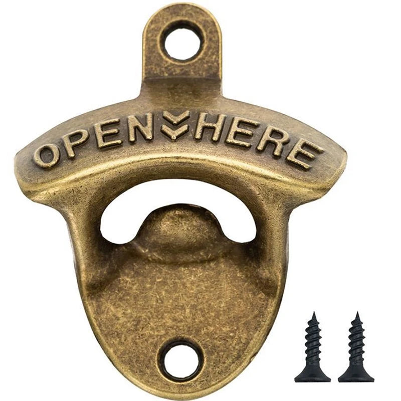 Wall-Mounted Bottle Opener | Stainless Steel Bar & Kitchen