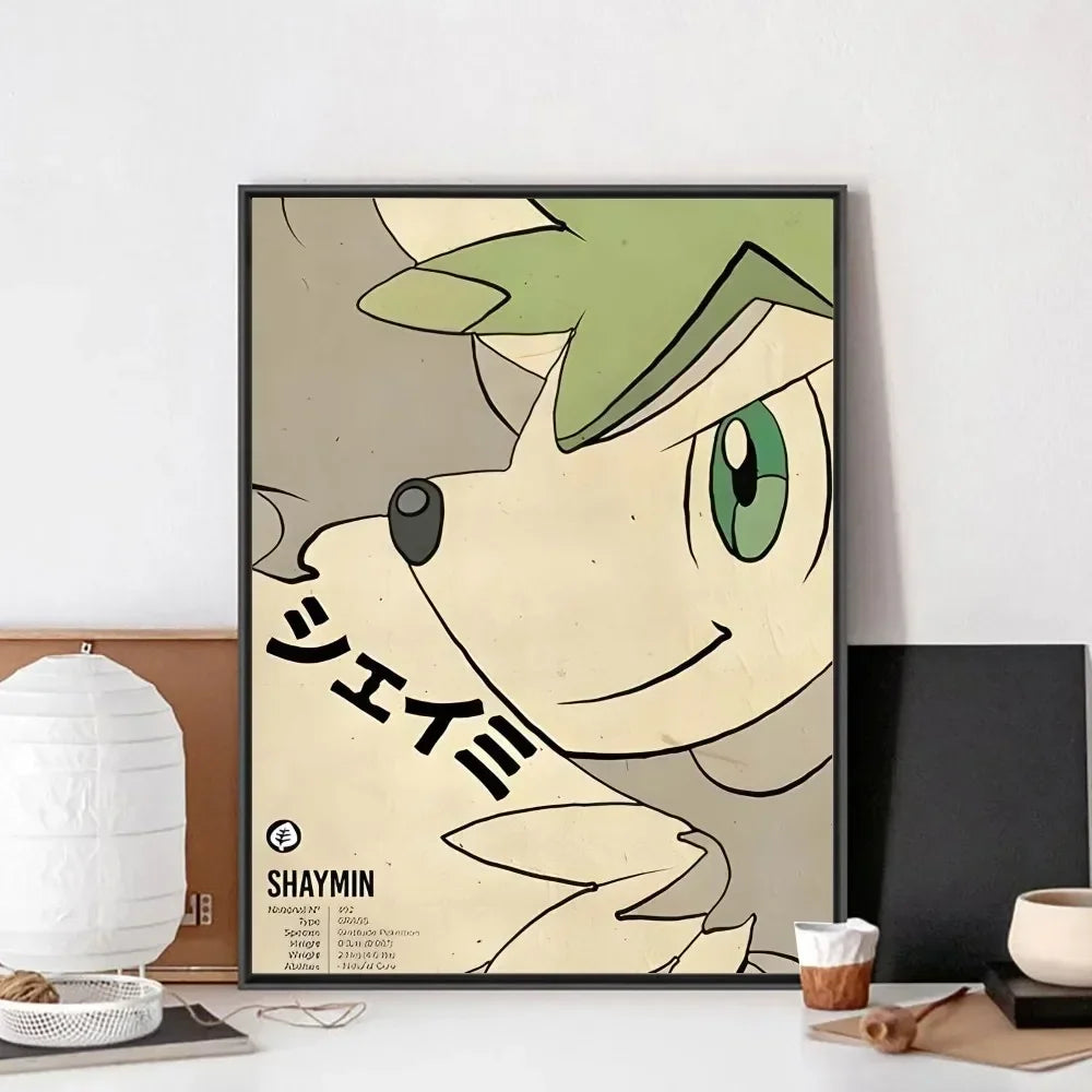 Japanese Anime Pokemon Gengar Canvas Poster - Retro Minimalist Wall Art for Bedroom, Living Room Decor Peaceful Pleasures Health and Wellness 10 20x30cm