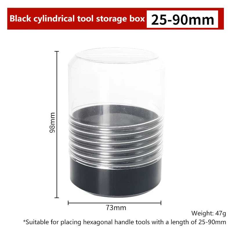 Portable Hex Drill Bit Case – 5 Sizes, Water-Resistant Storage