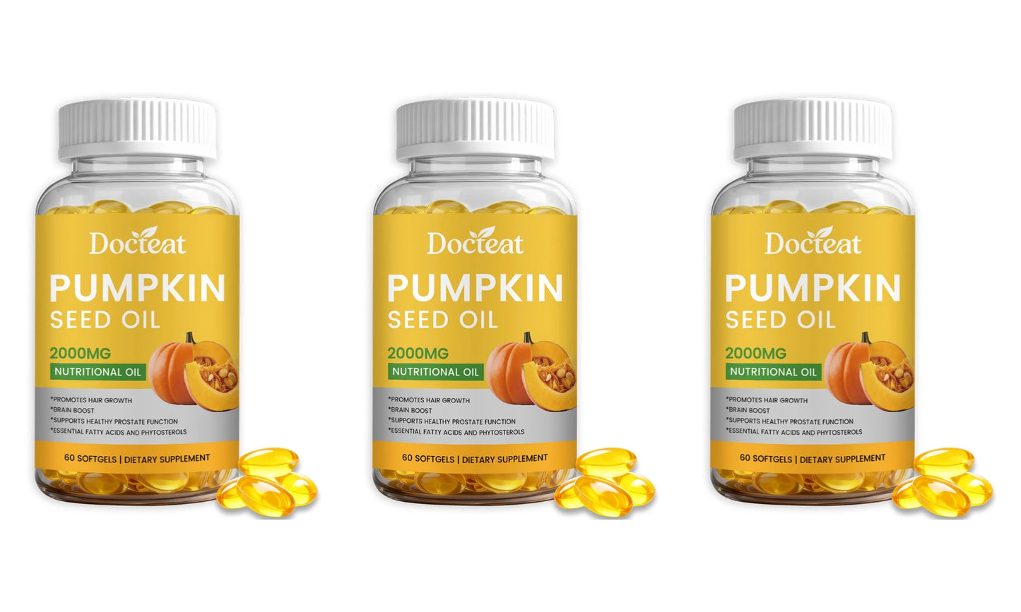 Pumpkin Seed Oil 2000mg Softgels – Men's Wellness, 60ct