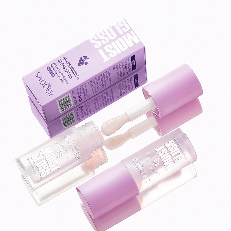 SADOER Fruit Crystal Jelly Lip Oil – Plumping Moisturizing Gloss