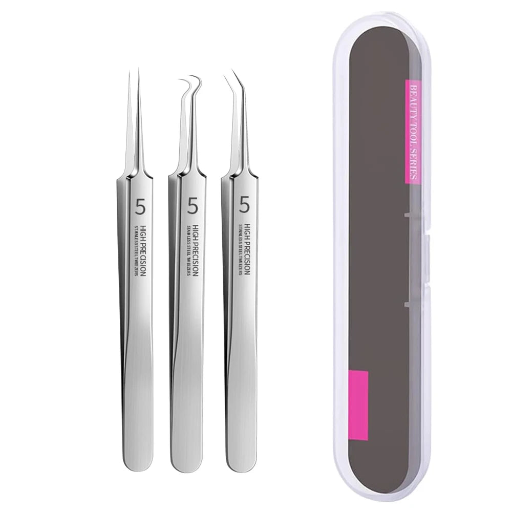 Acne Needle Remove Blackhead Comedone Extractor Tools Stainless Steel Facial Skin Care Tool Pimple Blemish Removal Tools Peaceful Pleasures Health and Wellness 3pcs Tool Set