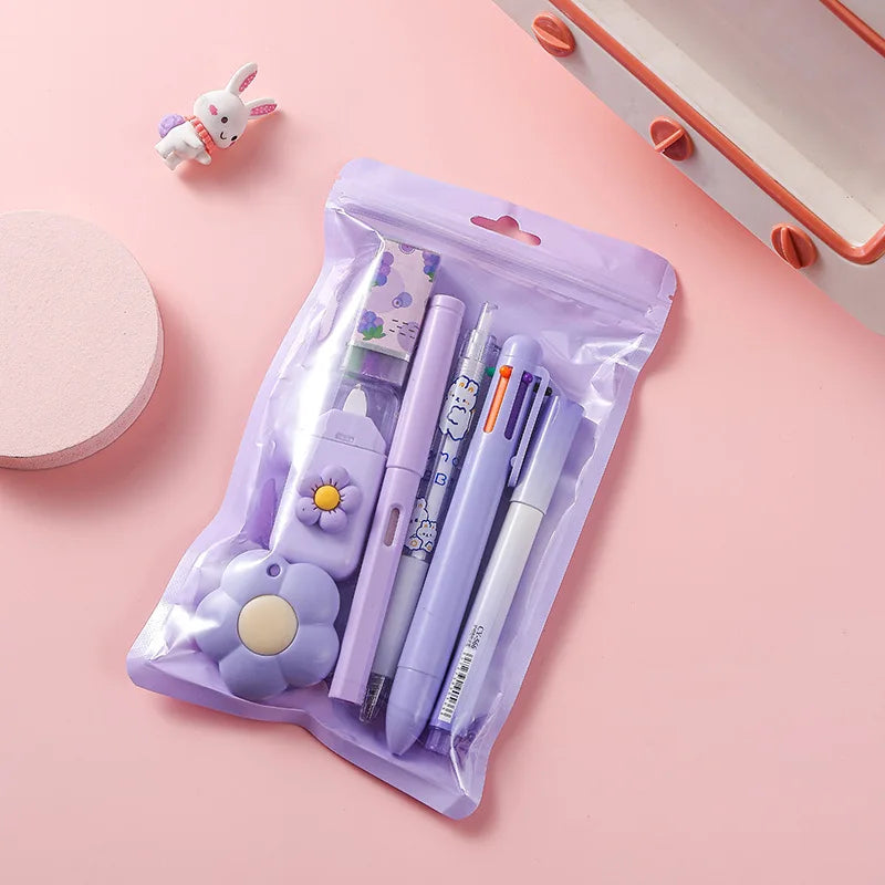 7-in-1 Kids Kawaii Stationery Set – Back to School Gift