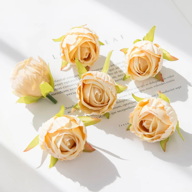 Silk Rose Heads Artificial Flowers | Wedding & Home Decor