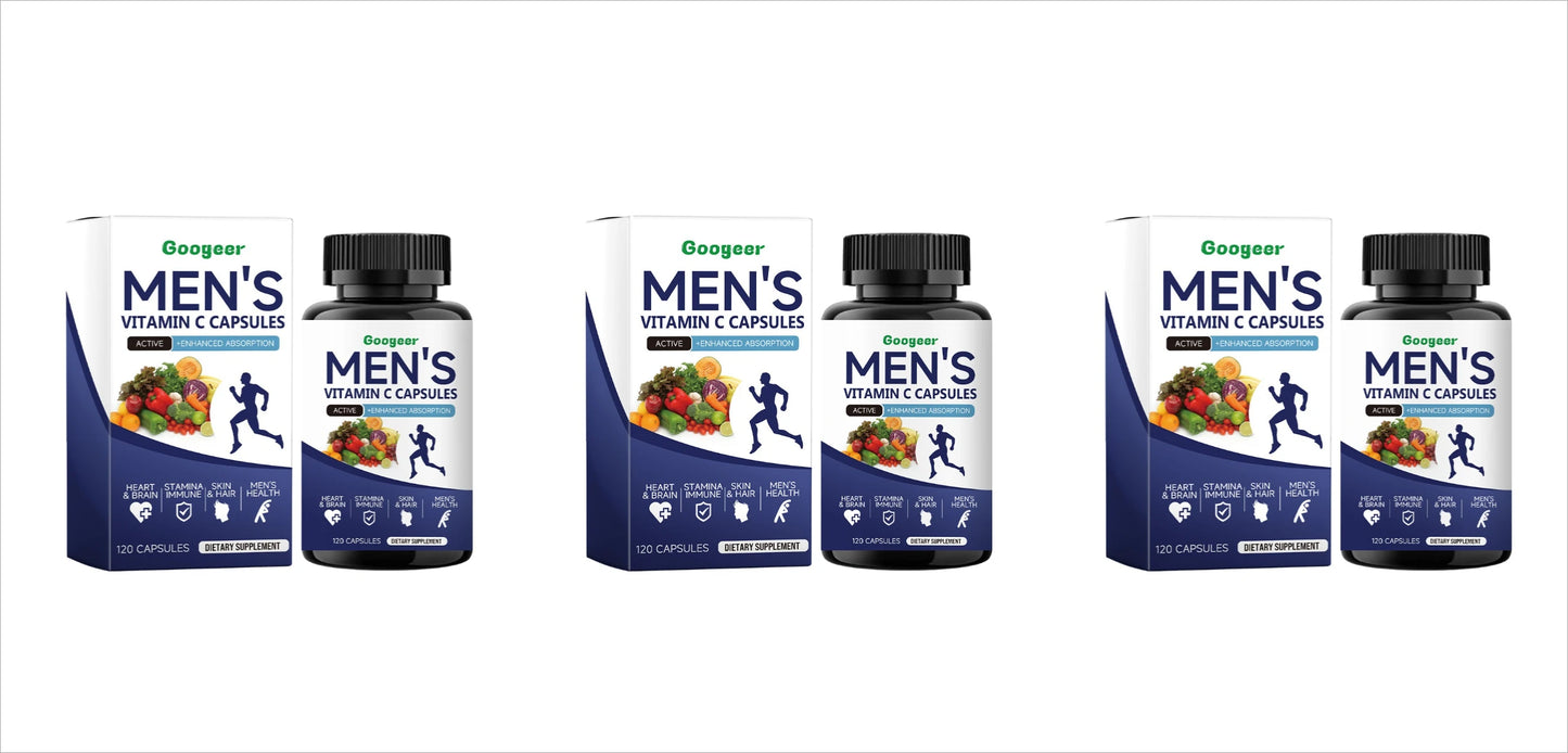 Men's Vitamin C Capsules | Antioxidant Support | 120 Count