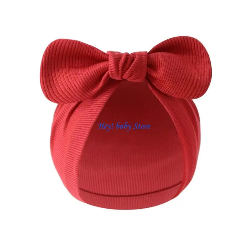 Newborn Bowknot Bonnet Hat | Soft Cotton Cap 0–3 Months