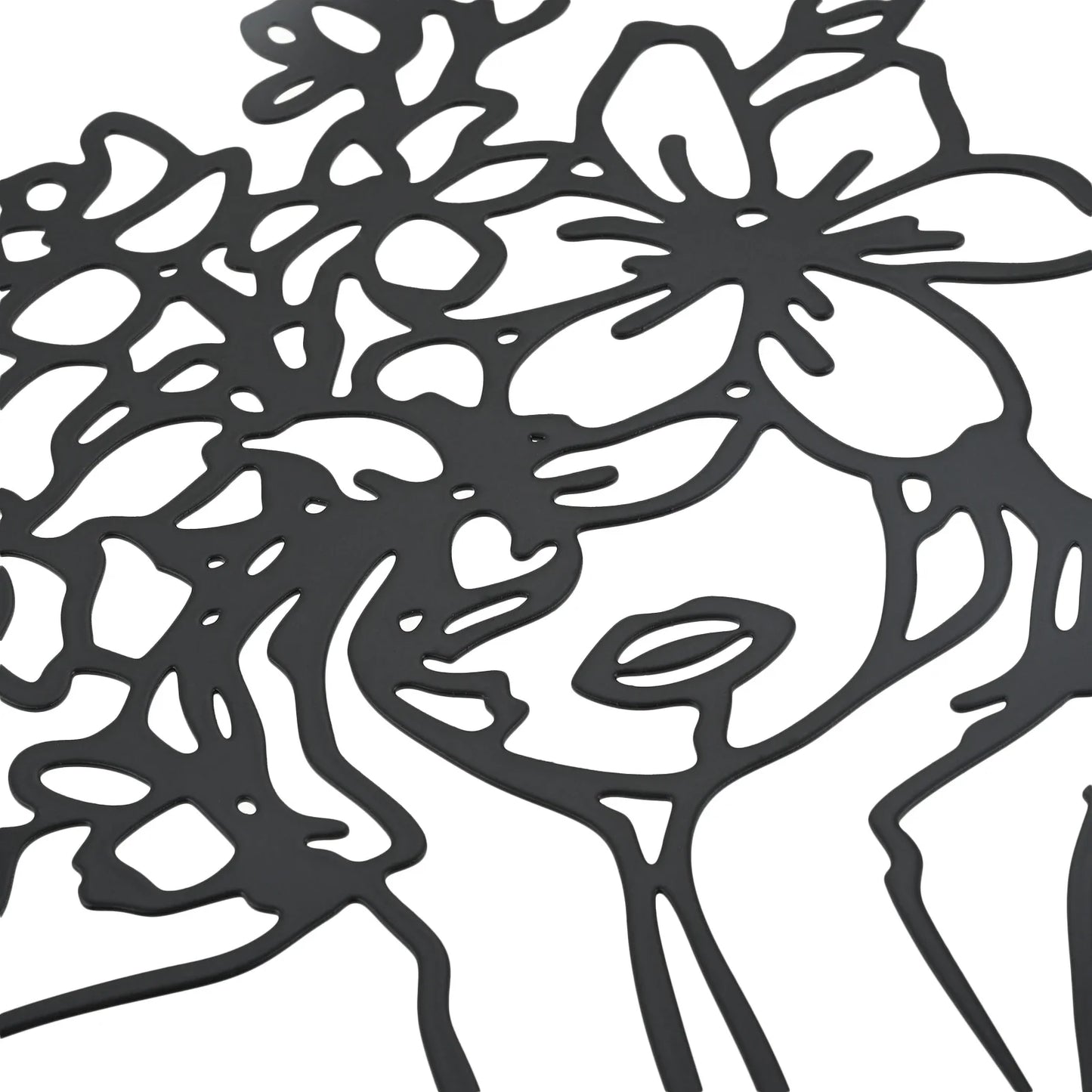 Metal Abstract Female Wall Art Set of 4 – Modern Line Art Décor