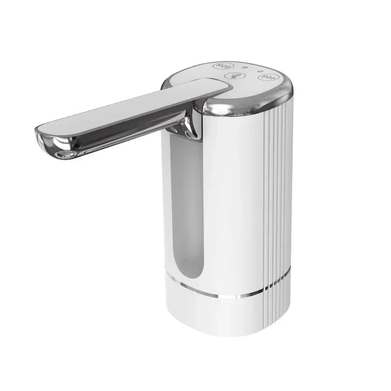 Portable Electric Water Pump Dispenser Foldable USB Rechargeable for 5 Gallon Bottles for Home/Office/Travel Peaceful Pleasures Health and Wellness White