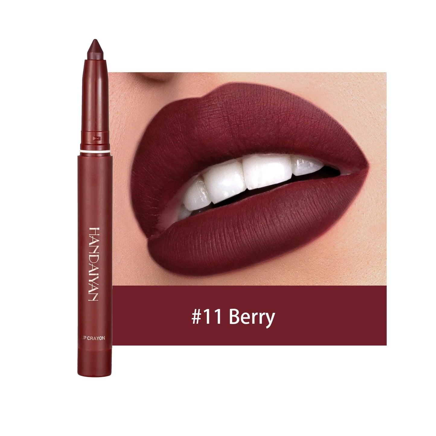 Handaiyan 12-Shade Matte Lipstick Pen – Waterproof Lip Liner