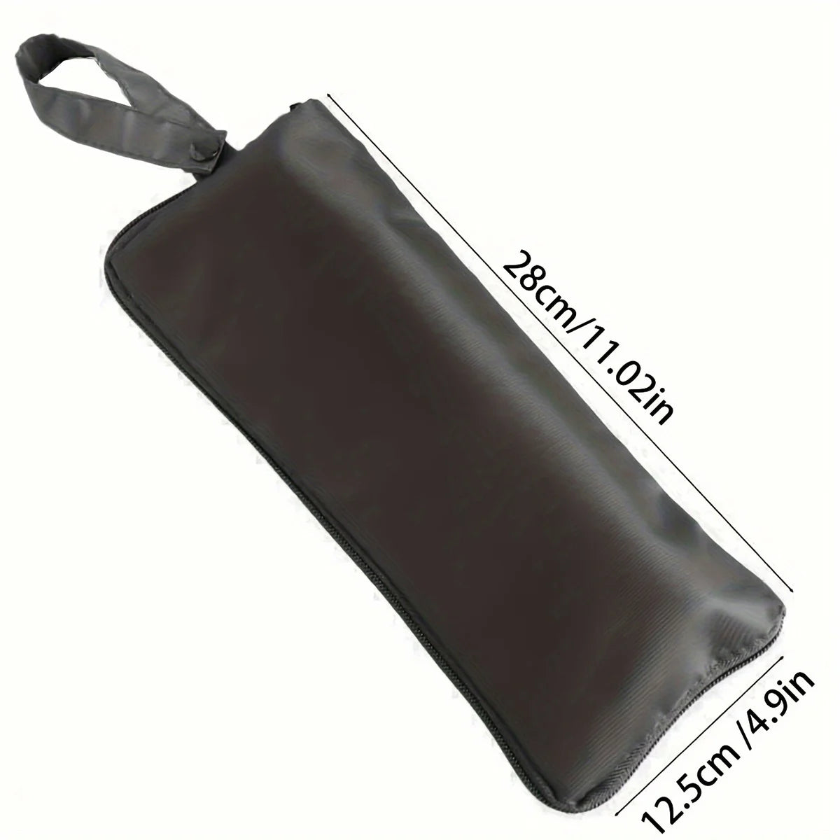 Microfiber Umbrella Storage Bag, Black Folding Umbrella Carrier with Handle and Hanging Loop, Hand Washable - Single Pack,1 PC Peaceful Pleasures Health and Wellness