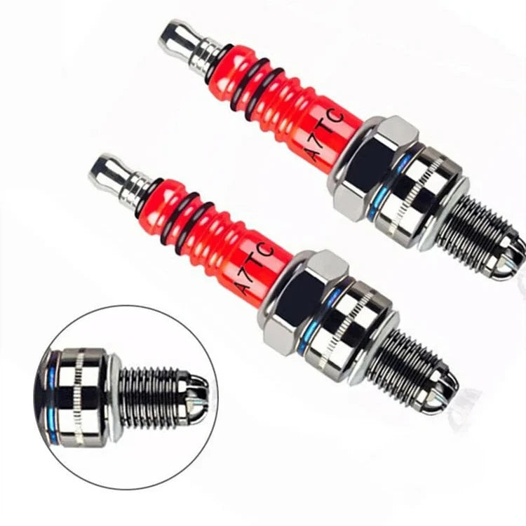 Racing 3 Electrode 10mm Spark Plug A7TC Fits For GY6 50CC 110CC 125CC 150CC ATV Scooter Dirt Bike Go Kart Motorcycle Accessories Peaceful Pleasures Health and Wellness
