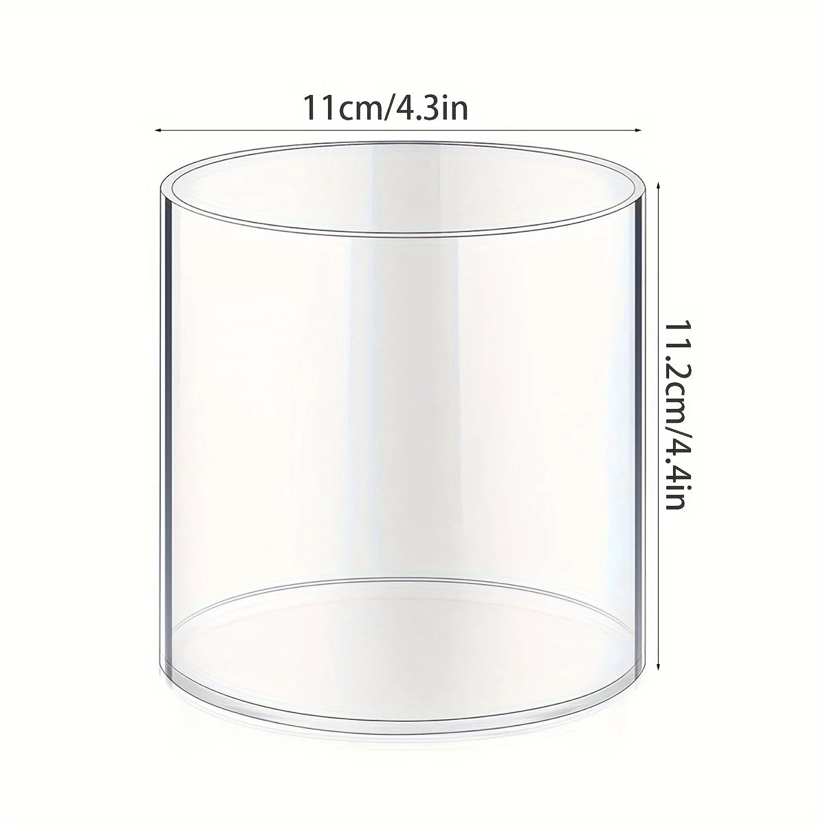 2pc Small Clear Acrylic Cylinder Vases & Candle Holders – Floating Candle Centerpiece for Christmas, Wedding & Flower Decor