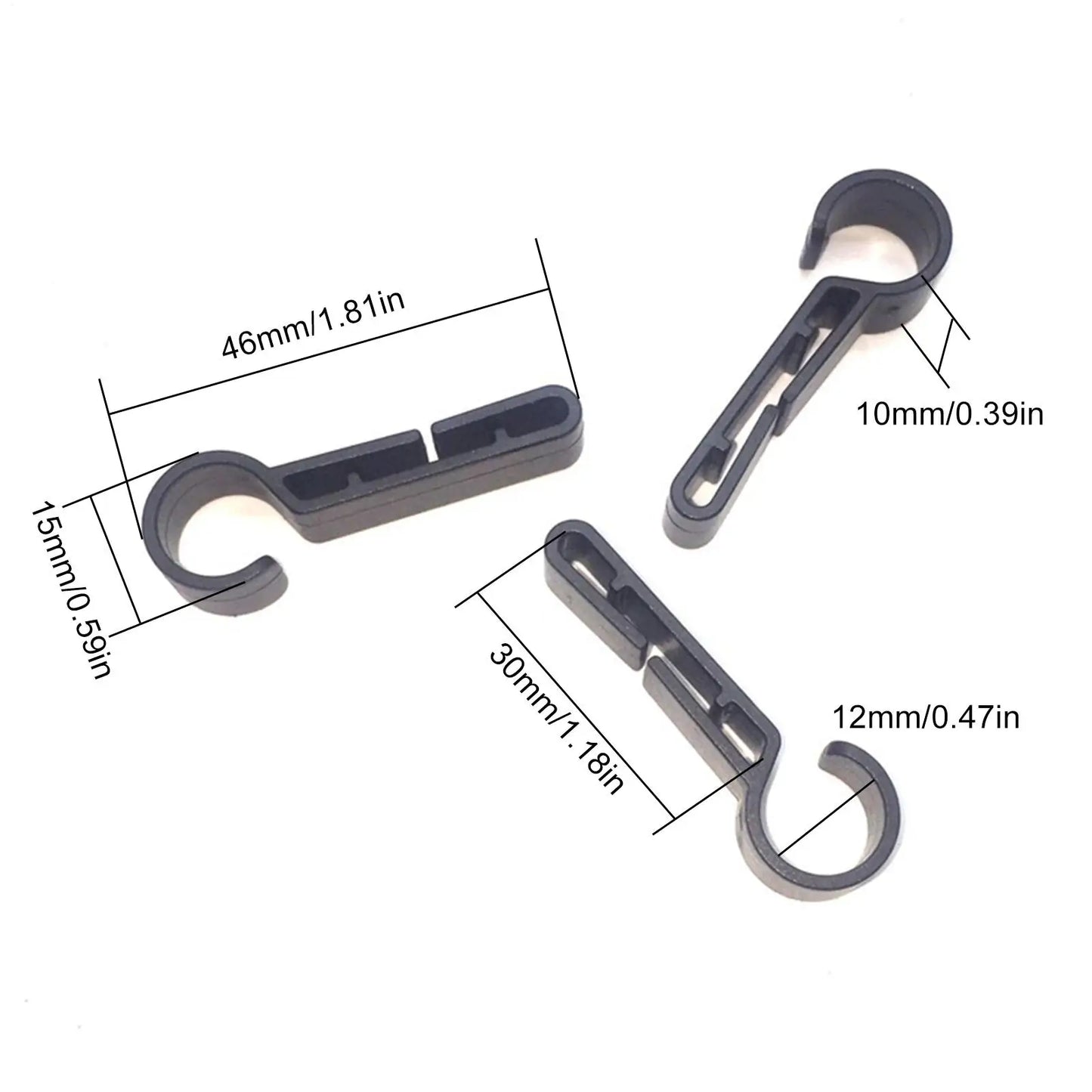 10-Pack Hard Hat Headlamp Clips | ABS Helmet Light Clamps Helmet Headlamp Clips Peaceful Pleasures Health and Wellness