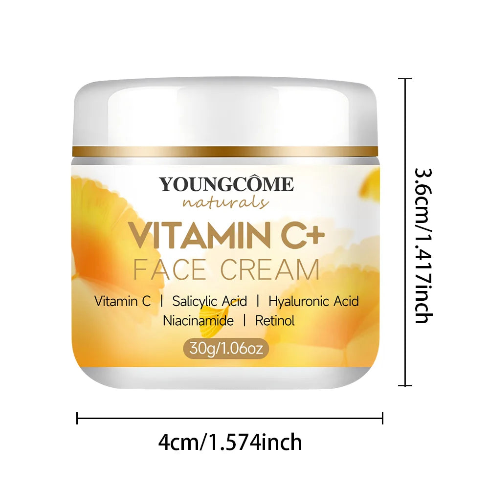 YOUNGCOME Vitamin C Face Cream – Retinol & Hyaluronic Acid Vitamin C Face Cream Peaceful Pleasures Health and Wellness 30G