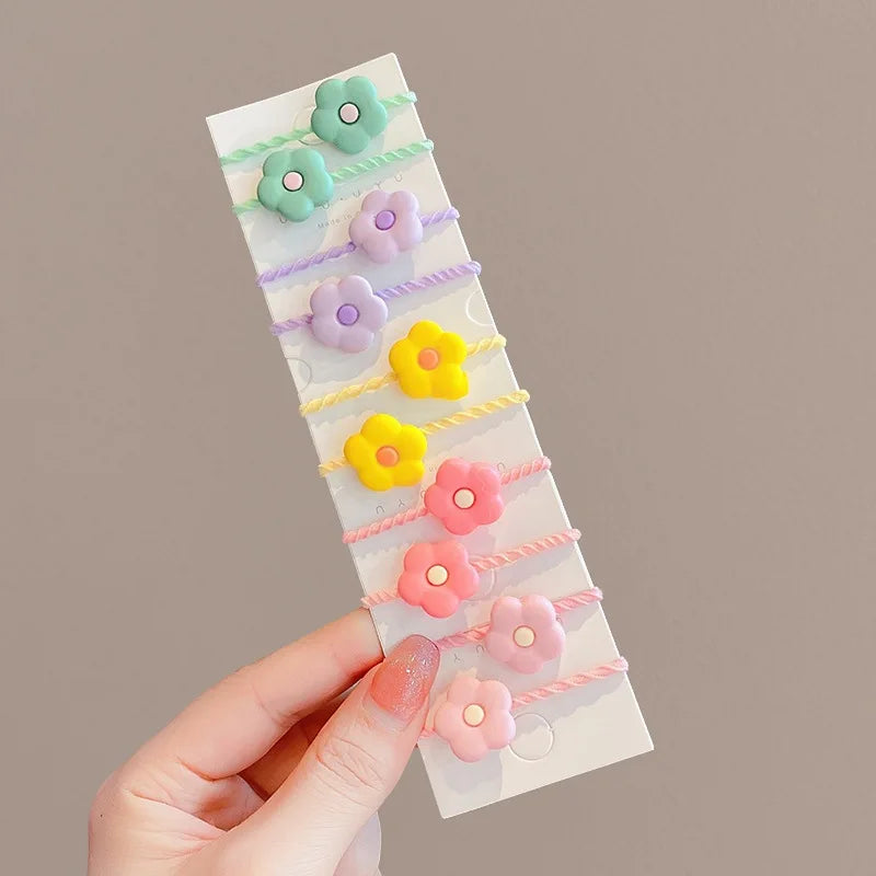 10-Piece Girls Kids Hair Clips & Elastic Hair Bands Set