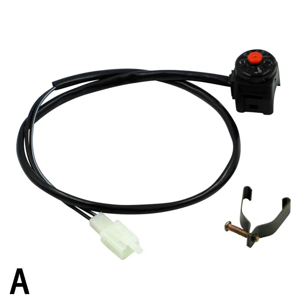 Motorcycle Kill Stop Switch Red Push Button Horn Starter Dirt Bike ATV UTV Dual Sport For 22mm Handlebar Mounted Bars Peaceful Pleasures Health and Wellness A