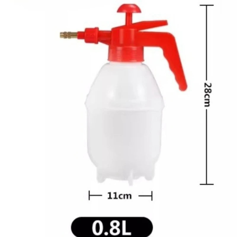 1pc Hand Pressure Water Sprayer Trigger Air Pump Garden Disinfection Sprayers Spray Bottle Car Cleaning Sprayer Watering Can Peaceful Pleasures Health and Wellness WHITE 0.8L 1pc
