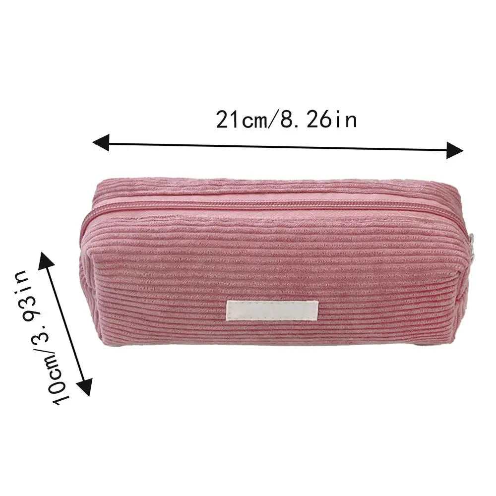 Pencil Bag Large Capacity Simple Cute Pencil Case Large Capacity Multifunctional Canvas Pen Box Desktop Stationery Organizer Peaceful Pleasures Health and Wellness 02