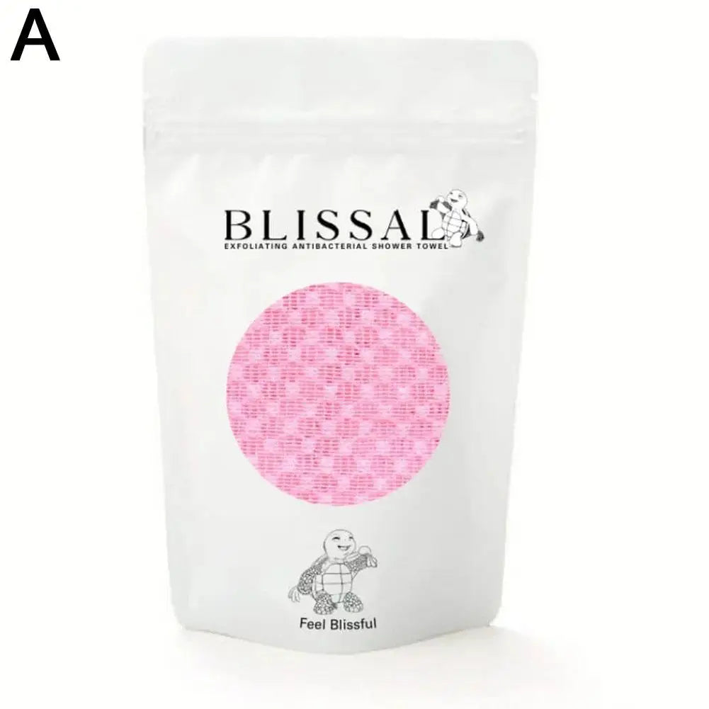 Dual-Sided Exfoliating Back Scrub Towel with Straps – Unisex