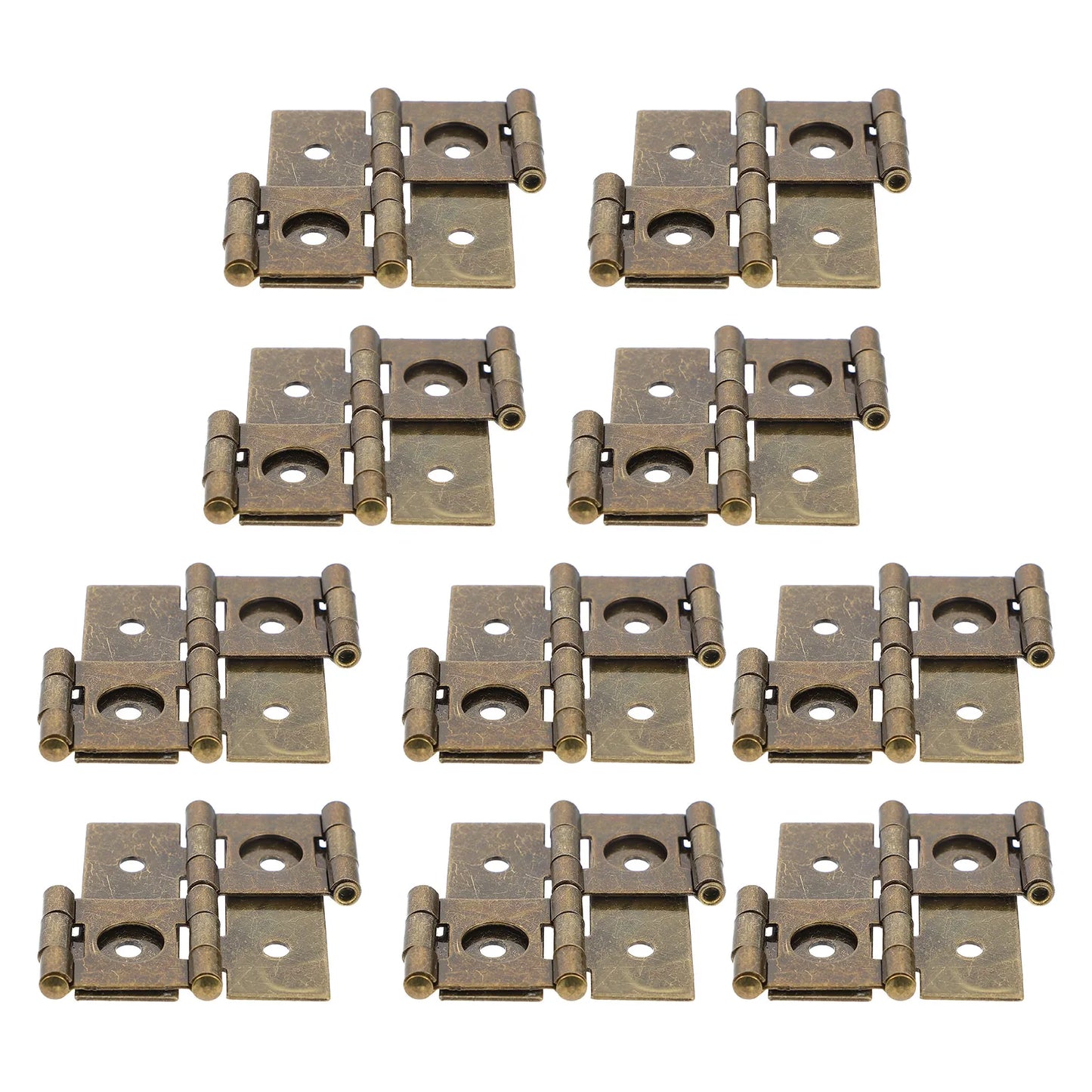 10pcs Iron Folding Screen Hinges Hinges Folding Screen Hinge For Home Furniture Cabinet Repair Heavy Duty Gate Hinge Peaceful Pleasures Health and Wellness Green