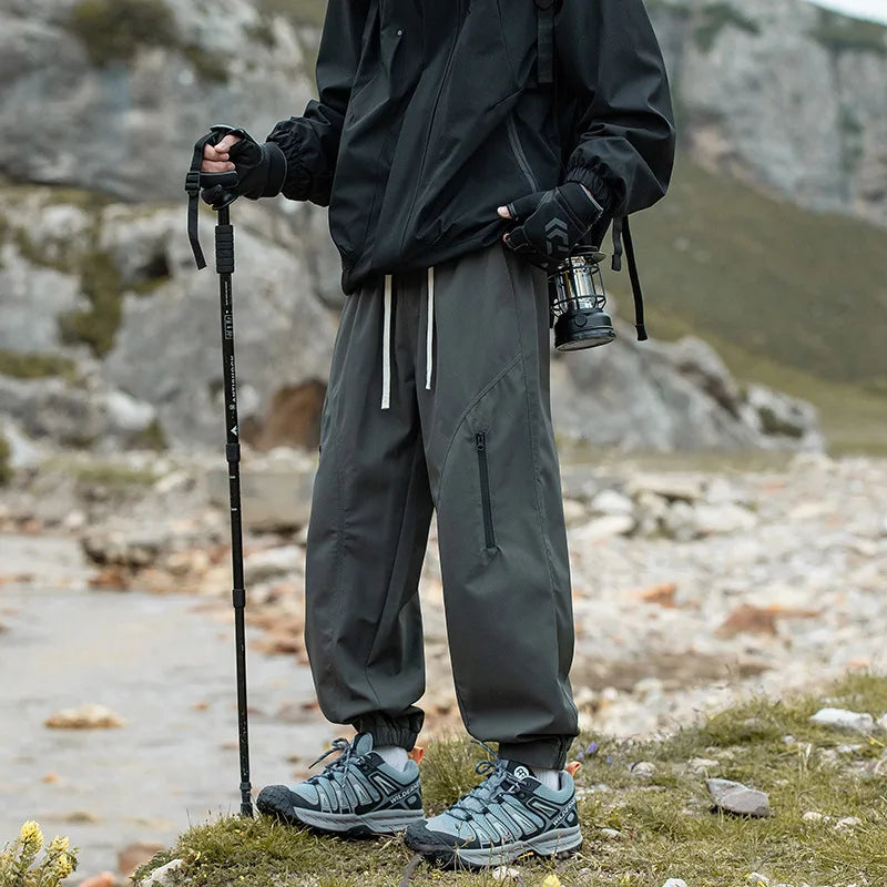 Men's Waterproof Quick-Dry Outdoor Sports Pants | Casual Loose Outdoor Sports Pants Peaceful Pleasures Health and Wellness GRAY S
