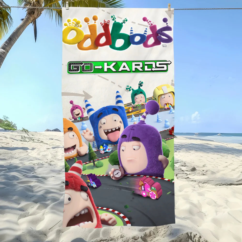 Oddbods Cartoon Beach Towel | Quick Dry, Soft, Large Sizes Beach Towel Peaceful Pleasures Health and Wellness z3 STJ150x200CM