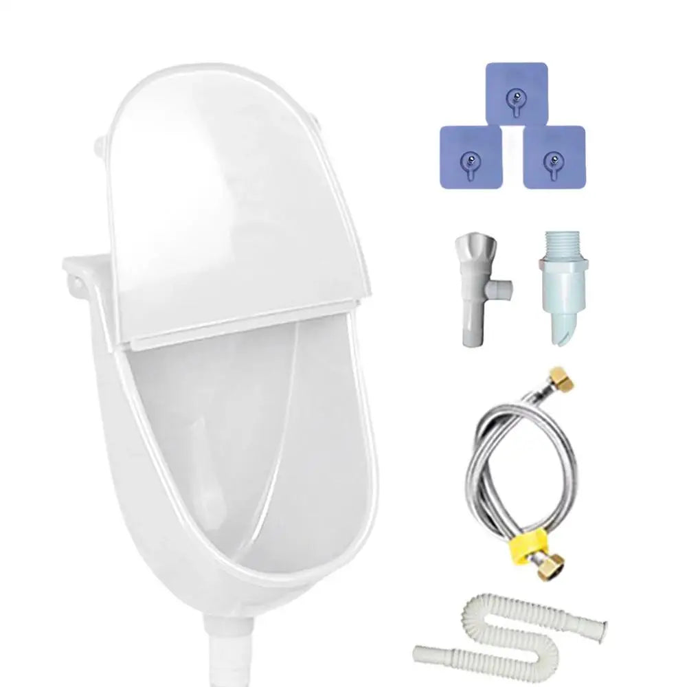Wall Urinal Urine Separator PP Wall Mounted Toilet Odorless Urine Separator with Lid for Home Motorhome Boy Men Dorm Garden Peaceful Pleasures Health and Wellness White 6pcs set