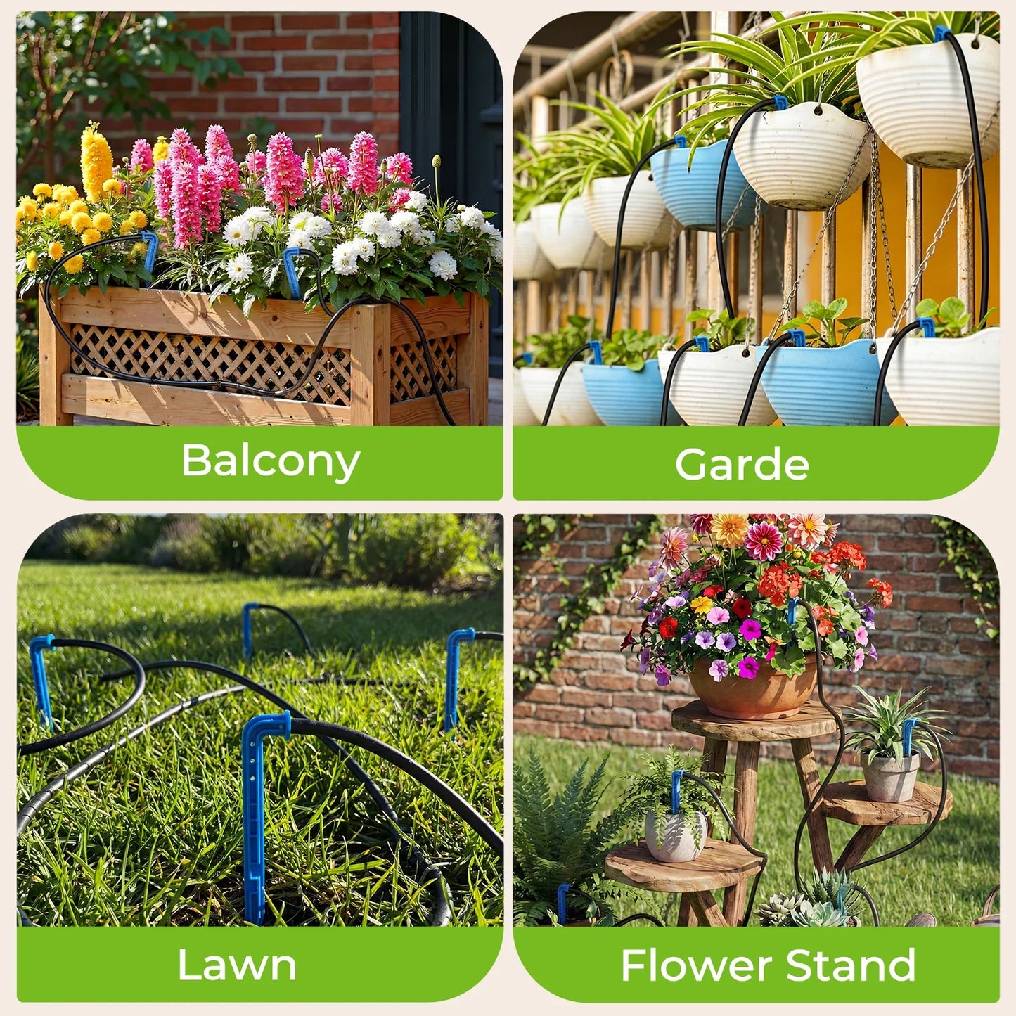 Solar Drip Irrigation System 3W – 15 Pots & 22 Timer Modes