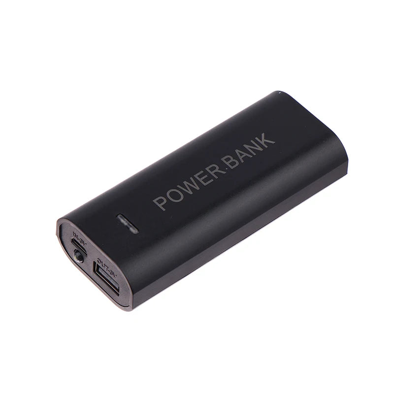 Portable Power Bank Case DIY 2Cell 18650 Battery Box For Smart Phone Charge 5V 1A For 18650 Battery With Indicator Light Peaceful Pleasures Health and Wellness Black