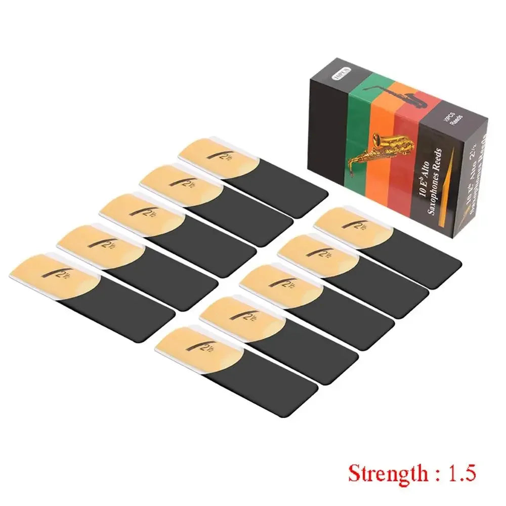 10-Pack Baritone Saxophone Reeds | Strengths 1.5 to 4.0 Saxophone Reeds Peaceful Pleasures Health and Wellness Strength 1.5