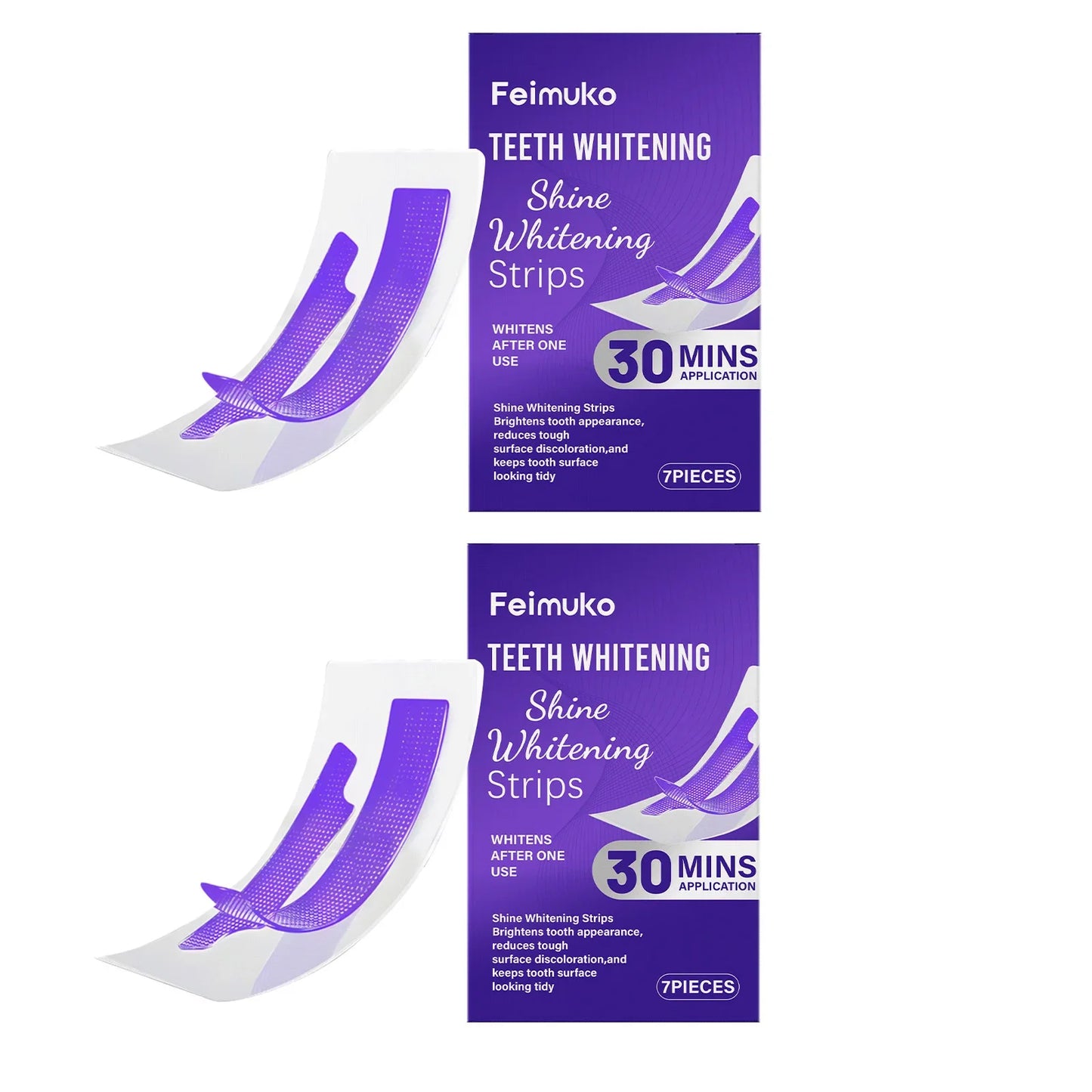 Purple Teeth Whitening Strips – 30-Min Brightening Oral Care