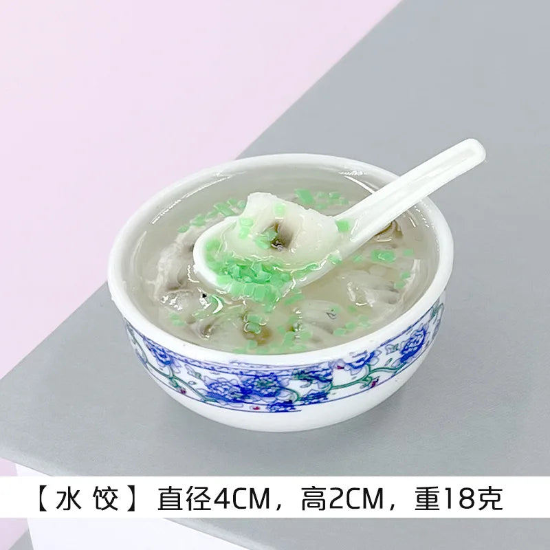 Miniature Chinese Desserts Dollhouse Bowl Food Mini Pretend Doll