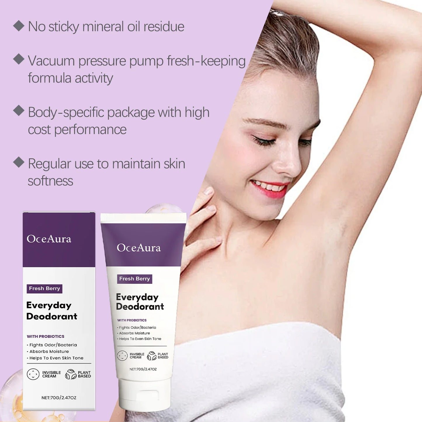 OceAura Fruity Deodorant Cream – Odor Control & Skin Nourishing